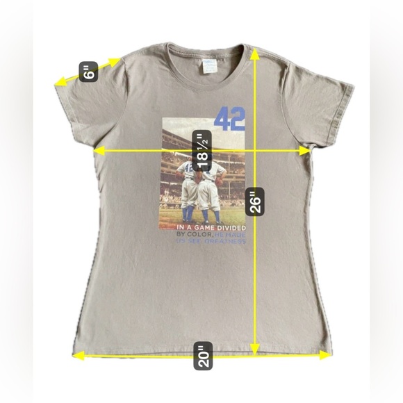 Jackie Robinson #42 T-Shirt Women’s Medium Black Essential Tee - Picture 4 of 5